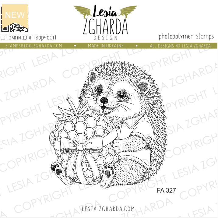 Lesia Zgharda Berry Gift Clear Stamp Set fa327
