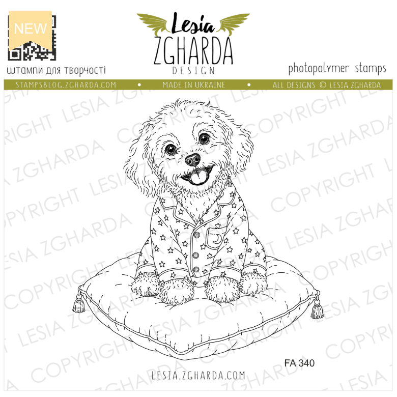 Lesia Zgharda Cute Maltipoo Clear Stamp Set fa340