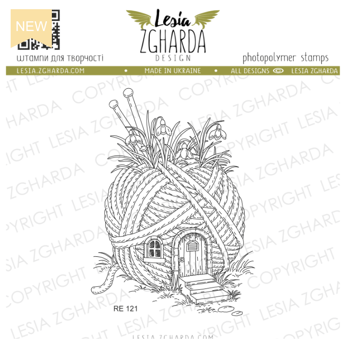 Lesia Zgharda Spring Threads Fairy Tale Cottage Clear Stamp Set re121