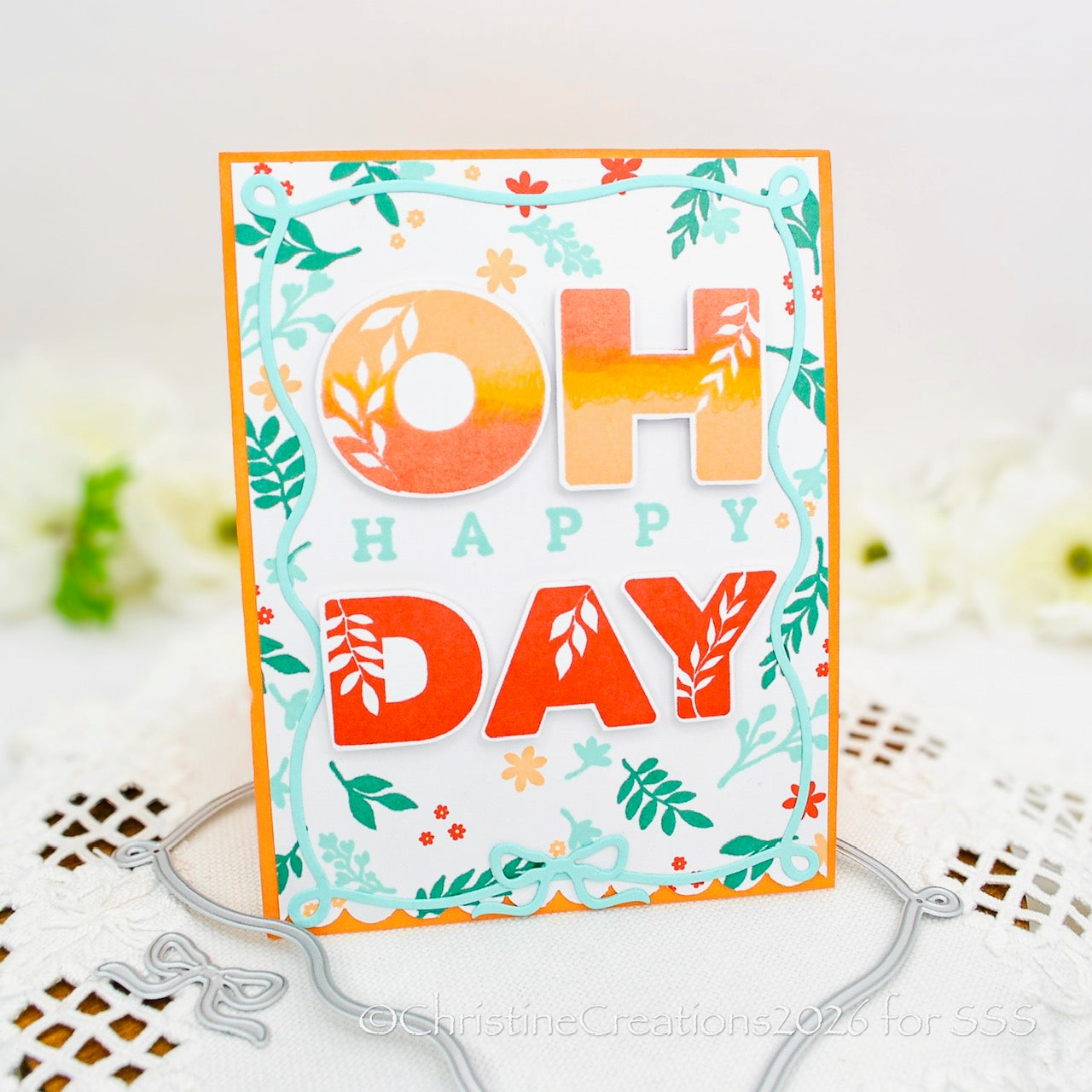 Simon Says Stamp Lettered Oh Happy Day Wafer Dies 1596sdc Always There Greenery Card Christine Okken