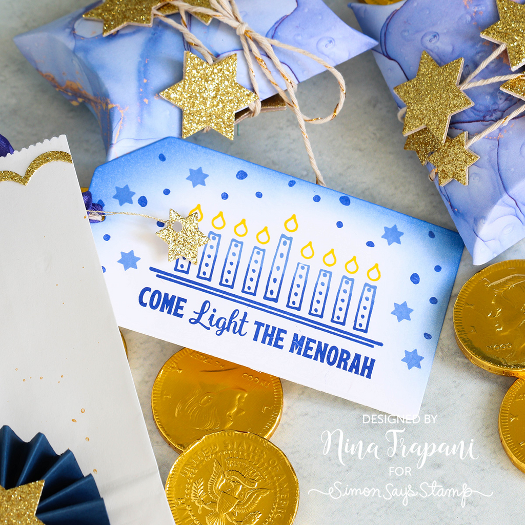 Simon Says Clear Stamps Light The Menorah sss302798c Season Of Wonder Hanukkah Tag | color-code:ALT04