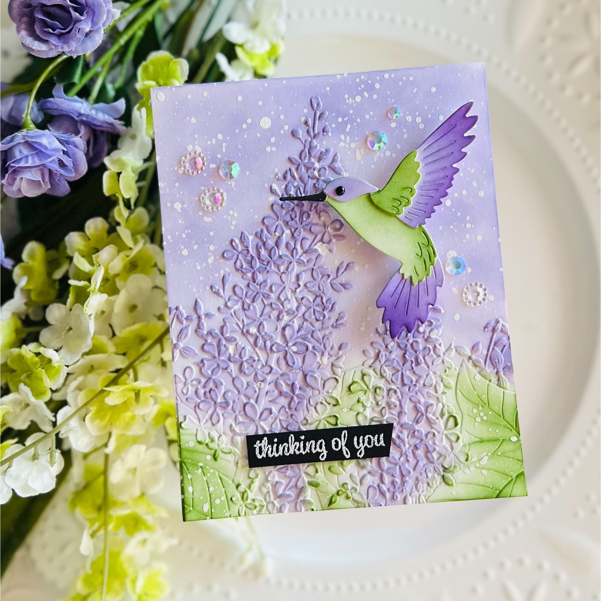 Simon Says Stamp Embossing Folder Lilac Clusters sf323 Out Of This World