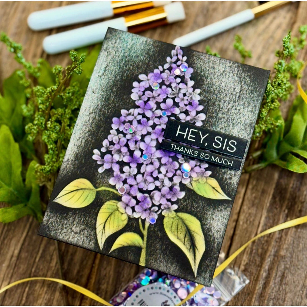 Simon Says Stamp Embellishment Mix Lilac 0425li You Are My Favorite Thanks Sis Card