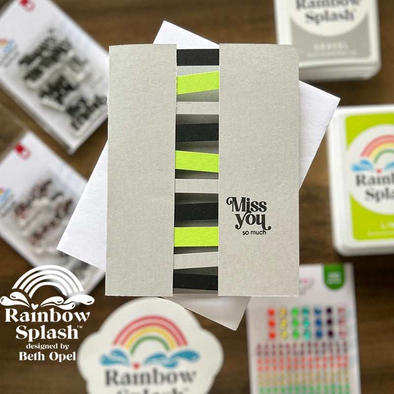 Rainbow Splash Cardstock Lime rsc8 Miss You Card | color-code:ALT01