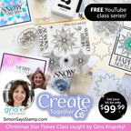 Limited Edition Simon Says Stamp Gina K Designs Christmas Star Flakes in July Kit + LIVE CLASS ckgkd26 glamour
