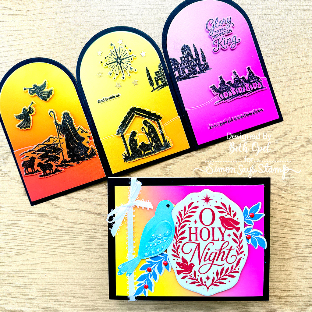 Limited Edition Simon Says Stamp Glory to the Newborn King Religious Christmas Card Kit 2026 Beth Opel Bright Sacred Nativity Cards