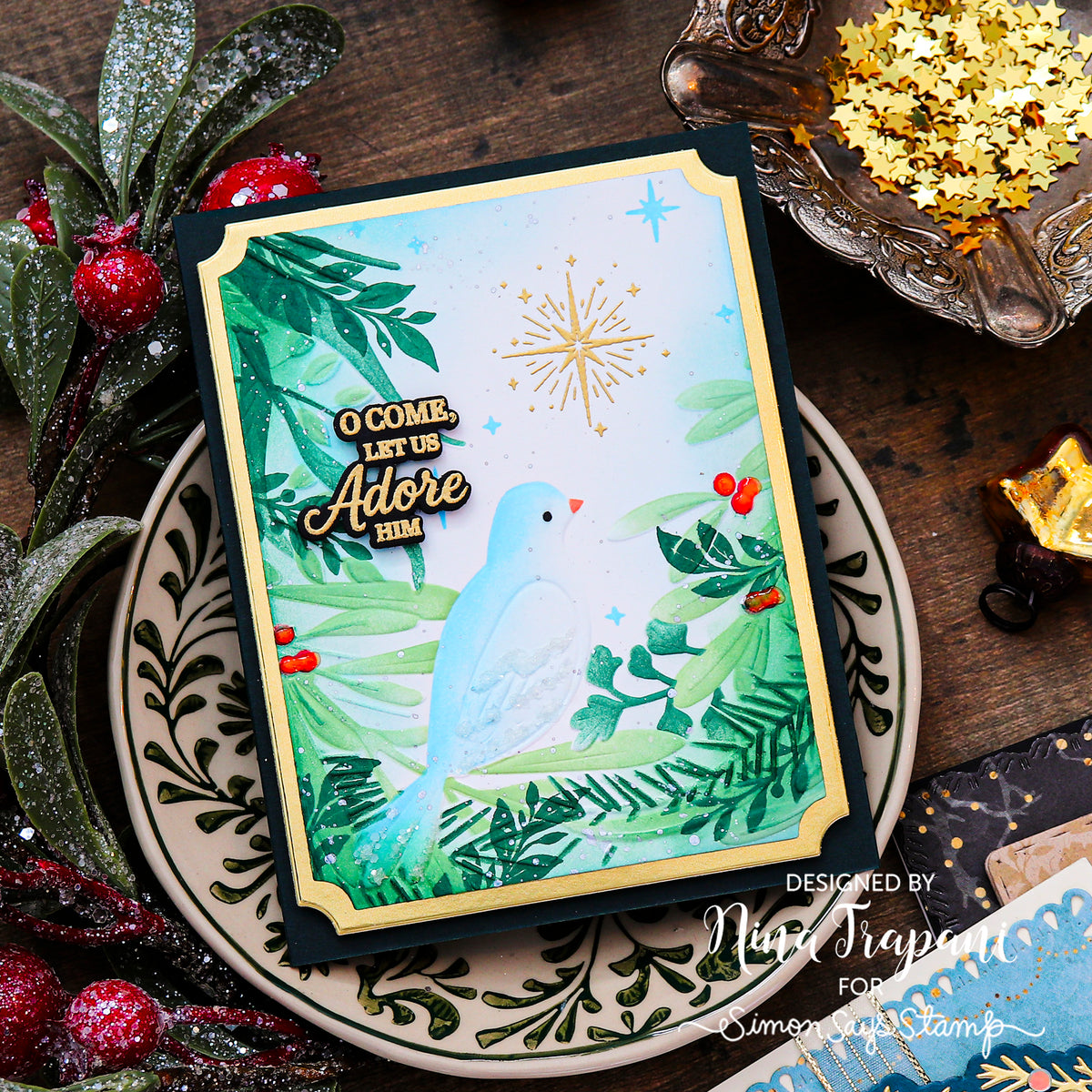 Limited Edition Simon Says Stamp Glory to the Newborn King Religious Christmas Card Kit 2026 Nina-Marie Trapani Sacred Dove Card