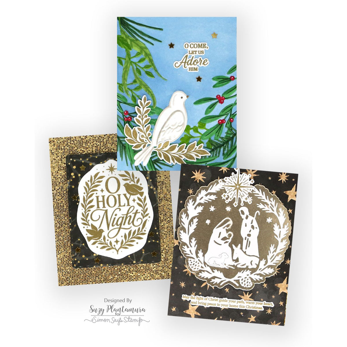 Limited Edition Simon Says Stamp Glory to the Newborn King Religious Christmas Card Kit 2026 Suzy Plantamura Sacred Holy Card Set