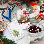 Limited Edition Simon Says Stamp STAMPtember® Card Kit Cozy and Bright Nina-Marie Trapani Holiday Tags with sparkle