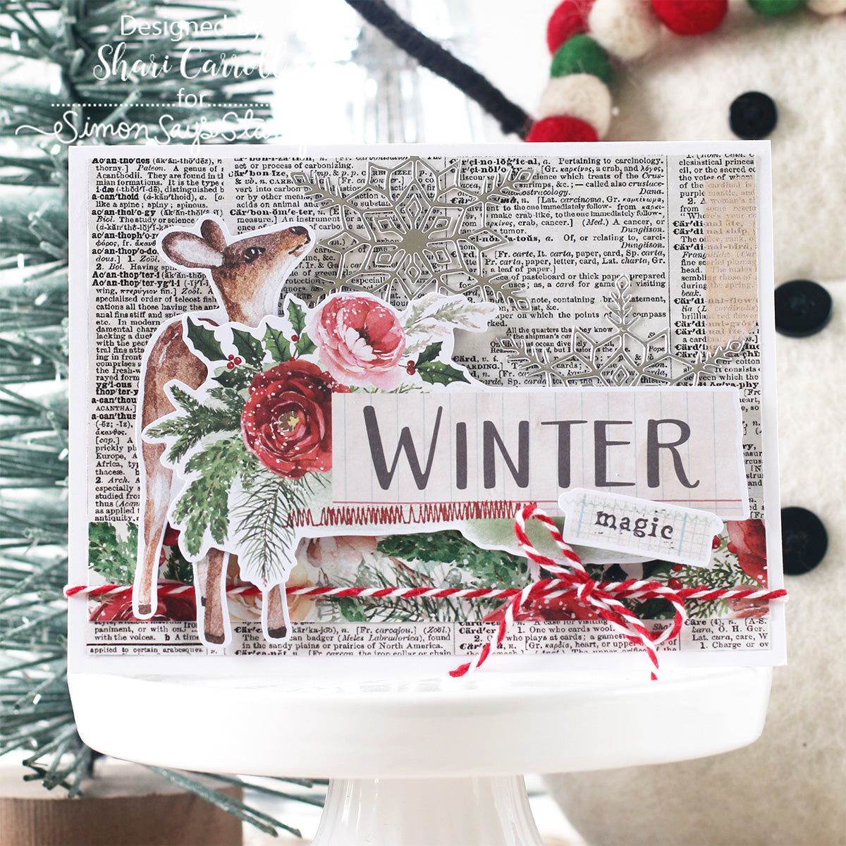 Limited Edition Simon Says Stamp STAMPtember® Card Kit Cozy and Bright Shari Carroll Winter Magic Card
