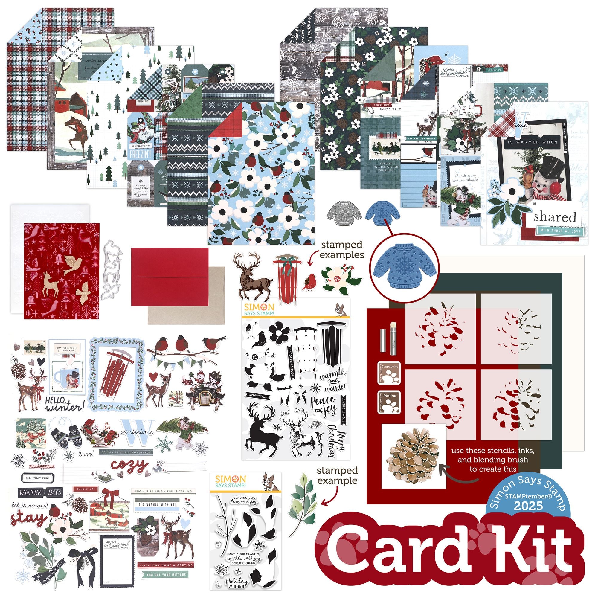Limited Edition Simon Says Stamp STAMPtember® Card Kit Warmth and Wonder swwck25