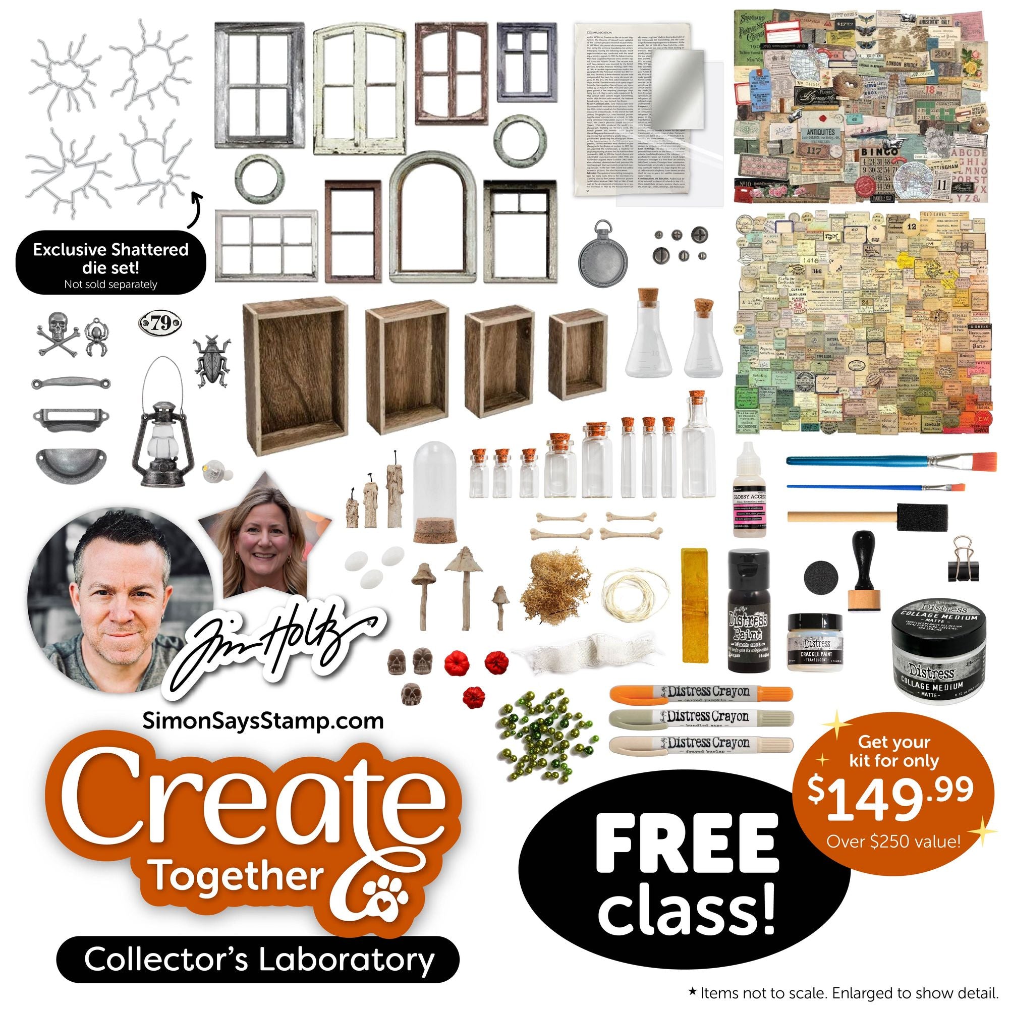Limited Edition Simon Says Stamp Tim Holtz Collector's Laboratory Kit