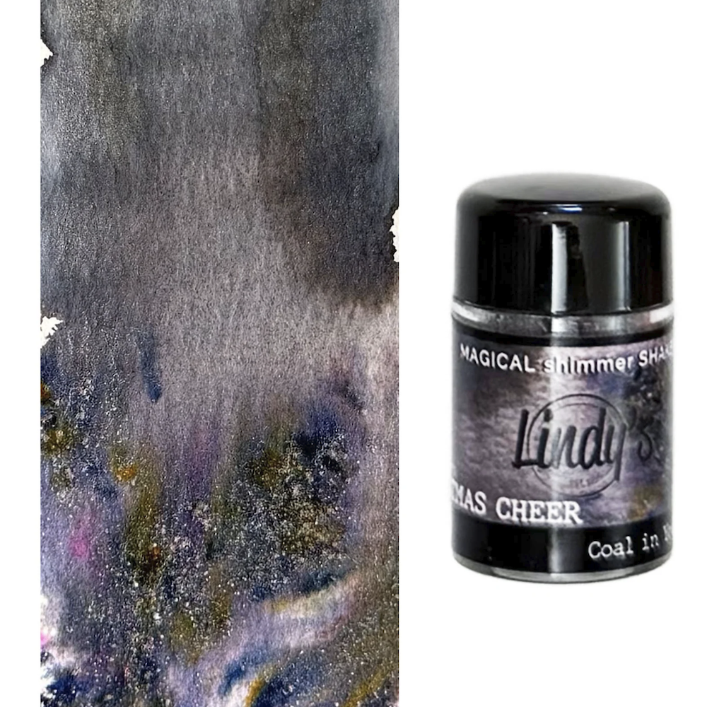Lindy's Stamp Gang Christmas Cheer Flat Shaker 5 Pack grey purple