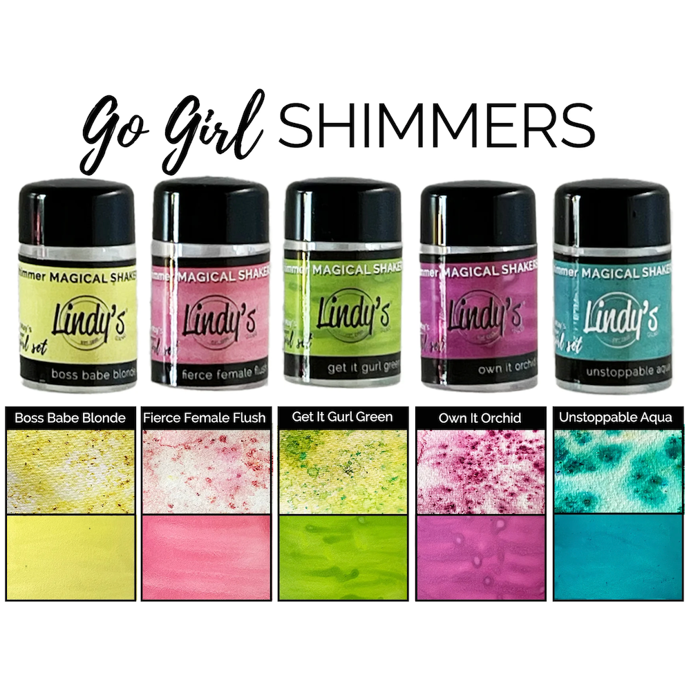 Lindy's Stamp Gang Go Girl Shimmer Shaker Set
