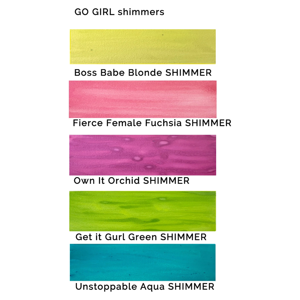 Lindy's Stamp Gang Go Girl Shimmer Shaker Set colors