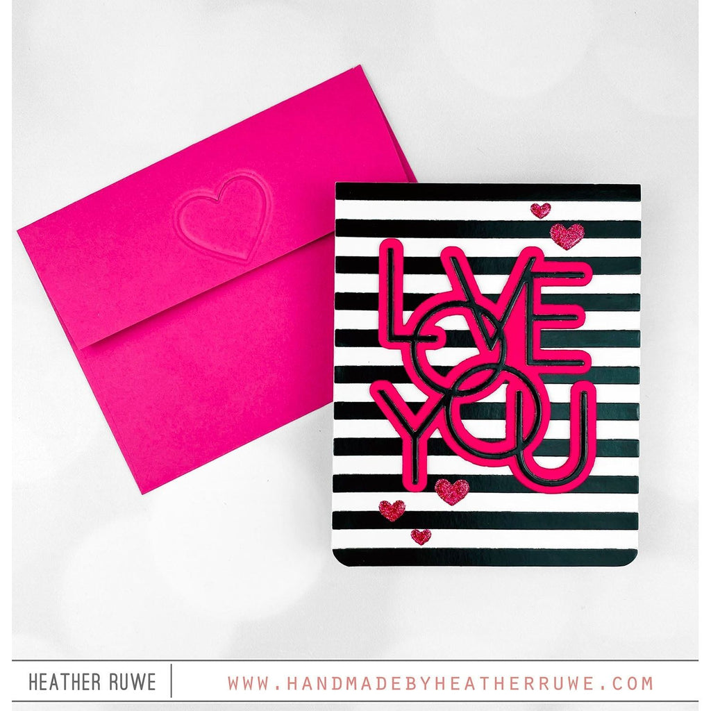 Simon Says Stamp Lined Love You Wafer Dies sssd112984 Smitten Love You Card | color-code:ALT05