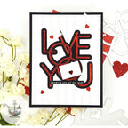Simon Says Stamp Lined Love You Wafer Dies sssd112984 Smitten Love You Card