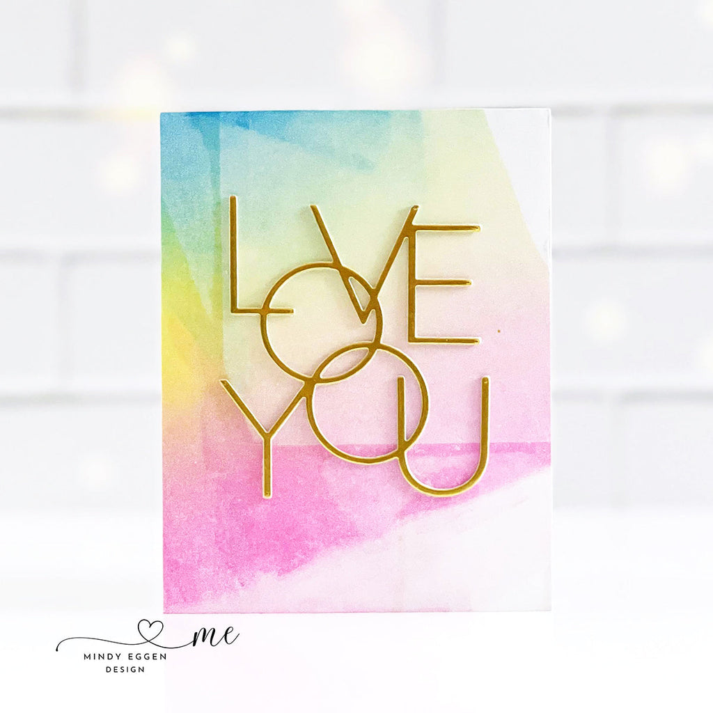 Simon Says Stamp Lined Love You Wafer Dies sssd112984 Smitten Love You Card