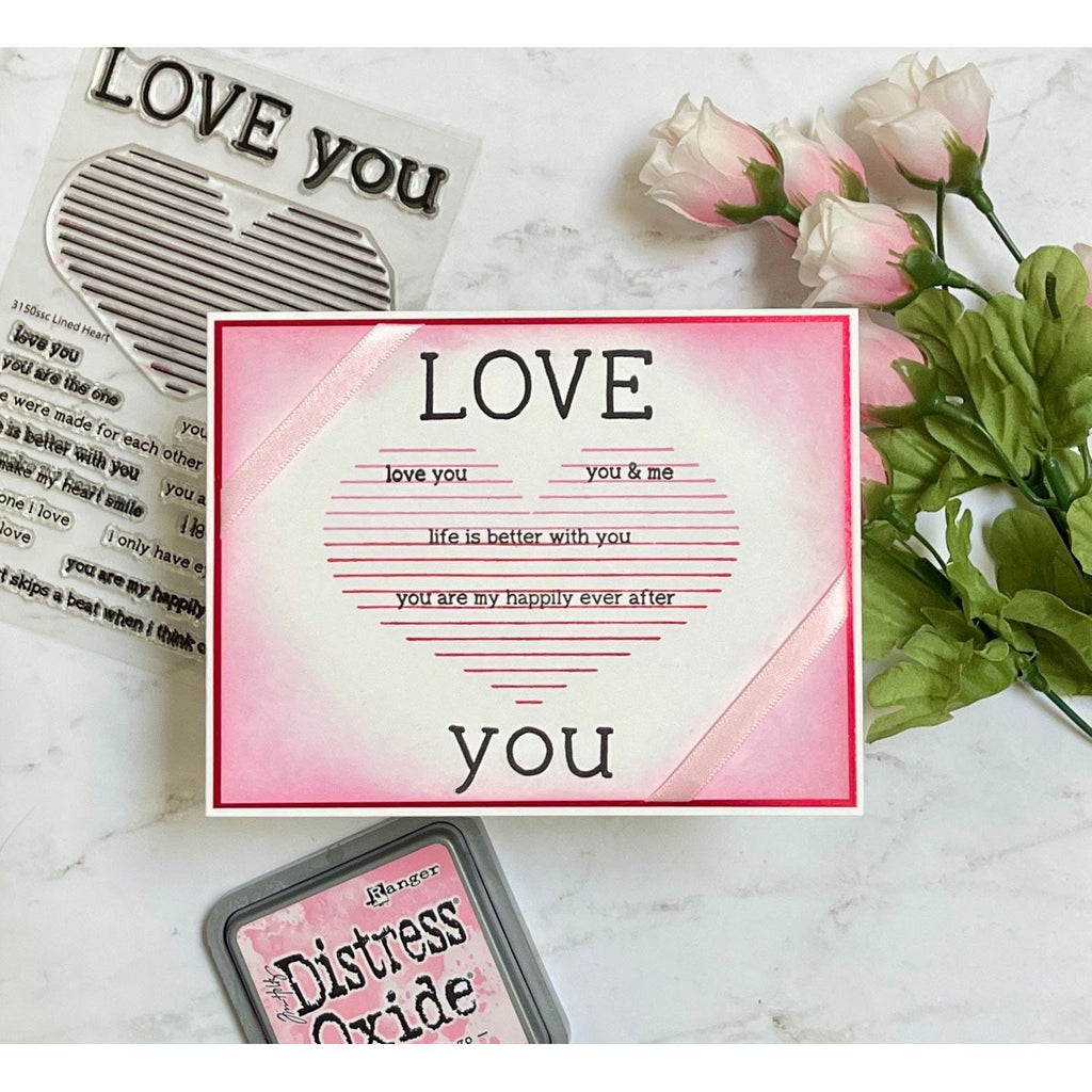 Simon Says Clear Stamps Lined Heart 3150ssc To Be Loved Love Card | color-code:ALT01