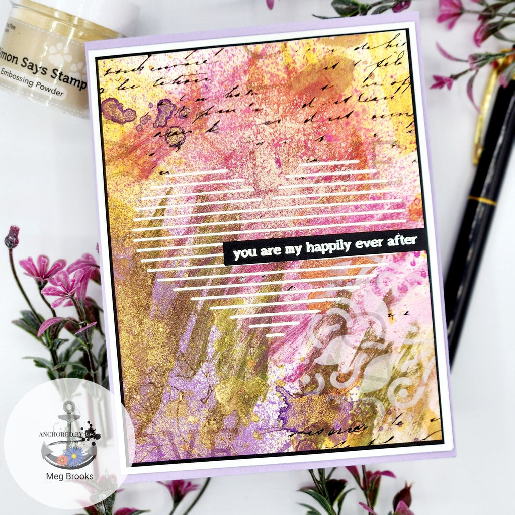 Simon Says Clear Stamps Lined Heart 3150ssc To Be Loved Love Card