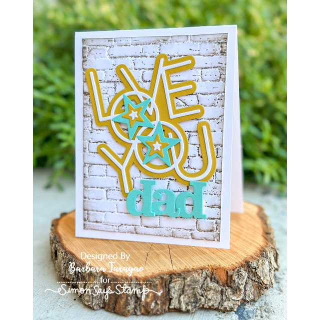 Simon Says Stamp Lined Love You Wafer Dies sssd112984 Smitten Dad Card | color-code:ALT07