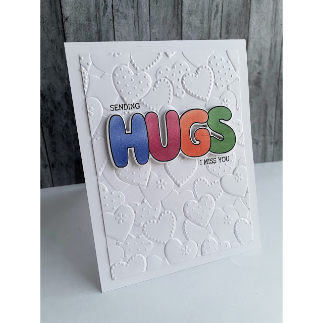 Simon Says Stamp Stencils Hugs to You 1071stc To Be Loved Hugs Card | color-code:ALT03