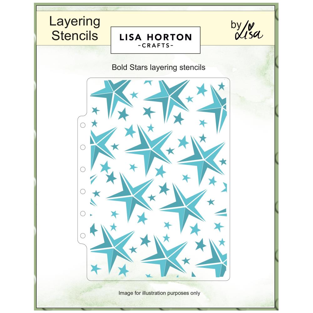 Lisa Horton Crafts Bold Stars Stencil Set lhcas228