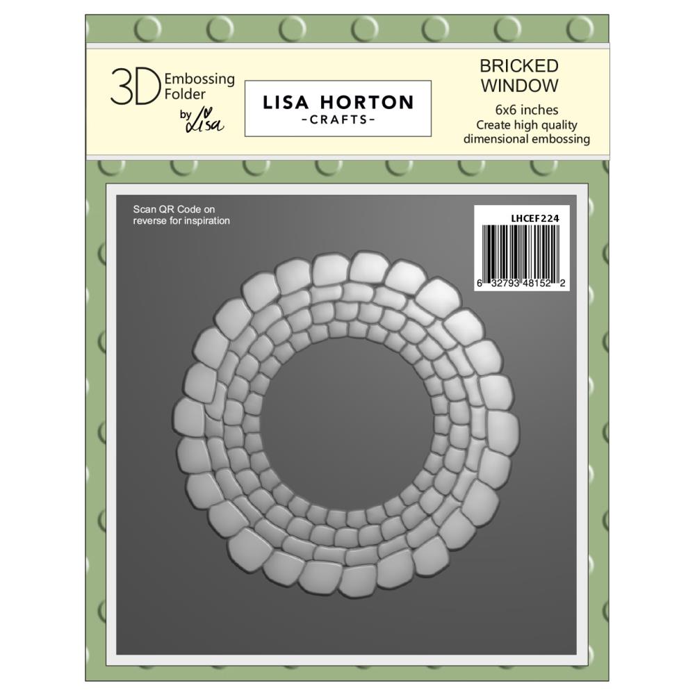 Lisa Horton Crafts Bricked Window 3D Embossing Folder lhcef224