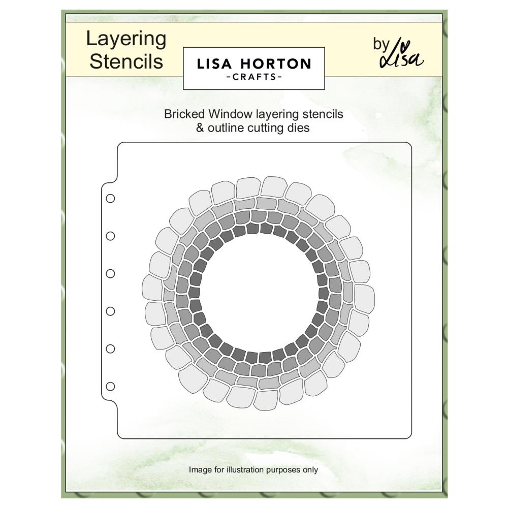 Lisa Horton Crafts Bricked Window Stencil Set lhcas215