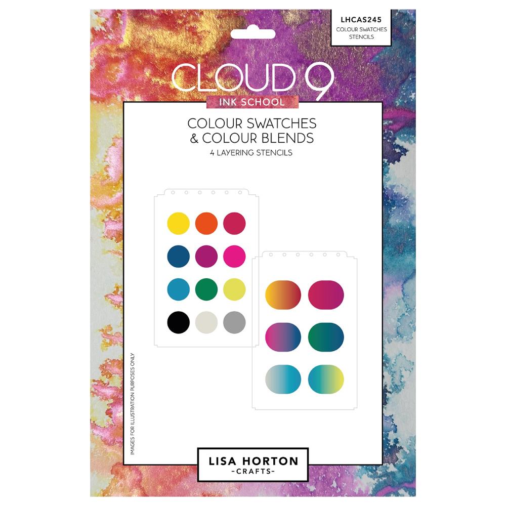 Lisa Horton Crafts Color Swatches And Blends Stencil Set lhcas245
