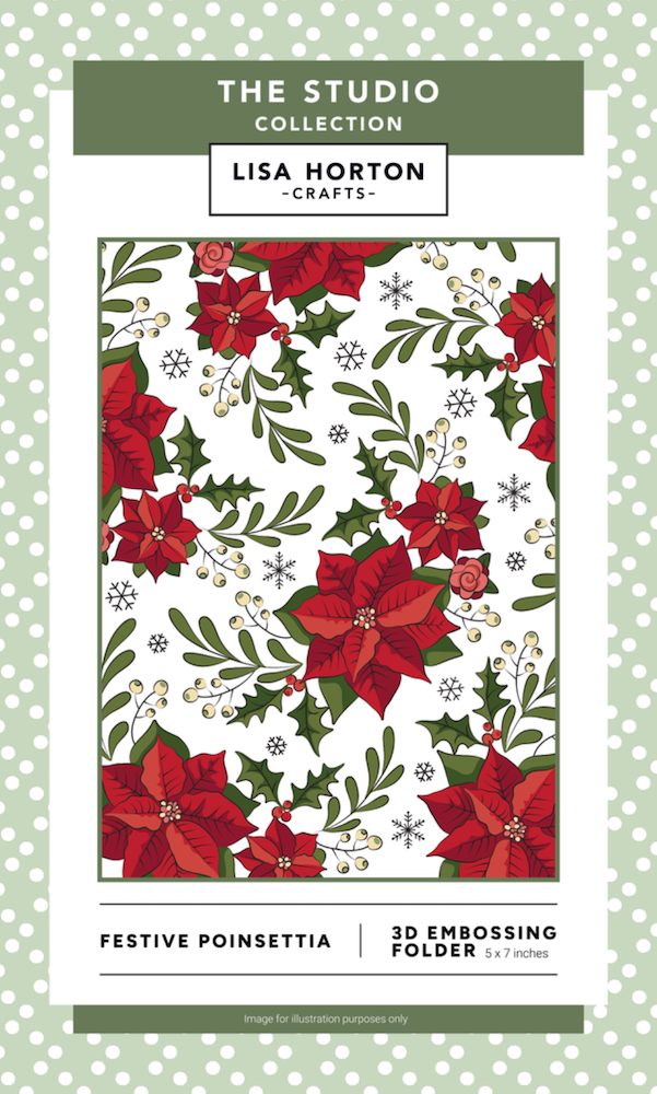 Lisa Horton Crafts Festive Poinsettia Embossing Folder lhcef290