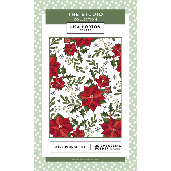 Lisa Horton Crafts Festive Poinsettia Embossing Folder lhcef290