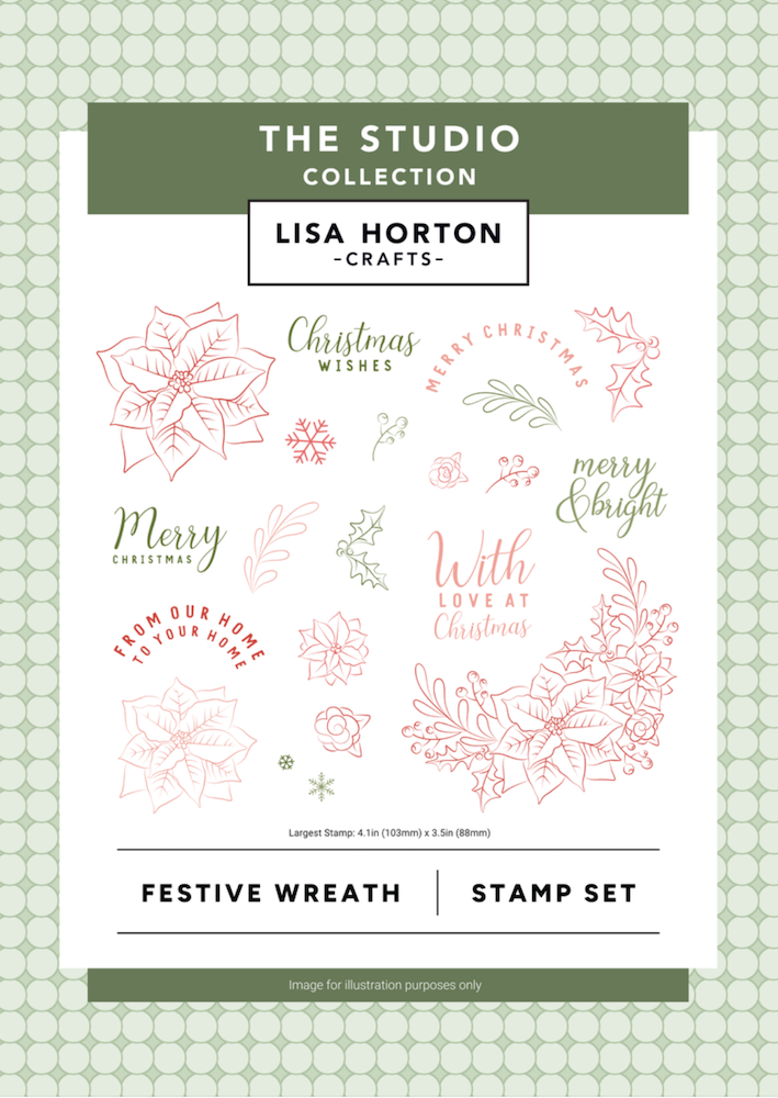 Lisa Horton Crafts Festive Wreath Clear Stamp Set lhccs105