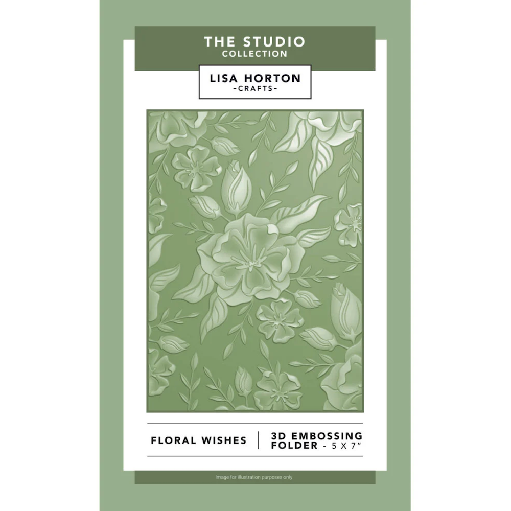 Lisa Horton Crafts Floral Wishes Embossing Folder lhcef277