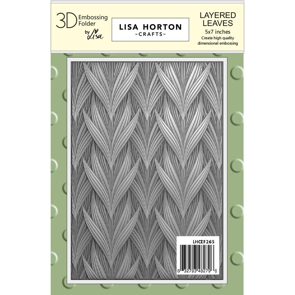 Lisa Horton Crafts Layered Leaves Embossing Folder lhcef265
