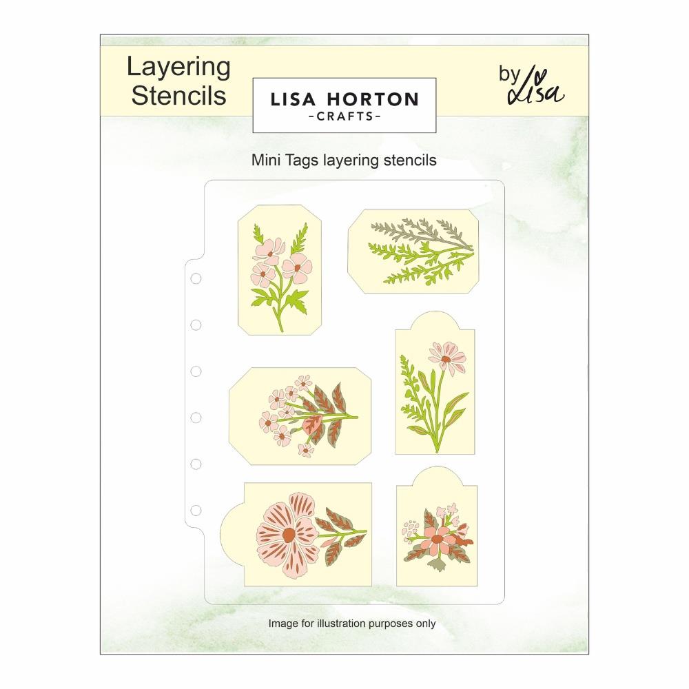 Lisa Horton Crafts Mini Tags Layering Stencils and Die Set lhcas241