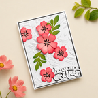 Lisa Horton Crafts Perfect Posie 3D Embossing Folder lhcef278 sent with love