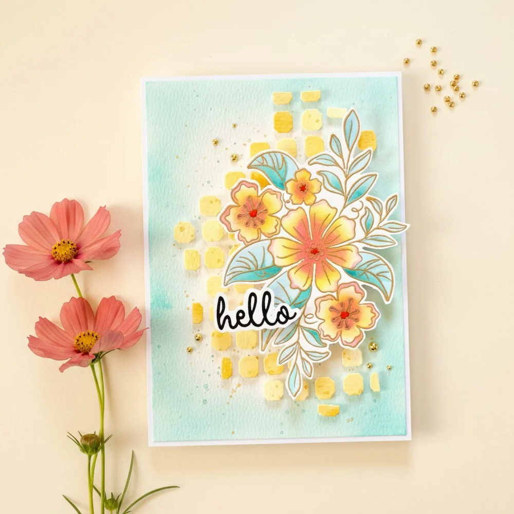 Lisa Horton Crafts Perfect Posie Clear Stamp Set lhccs104 hello
