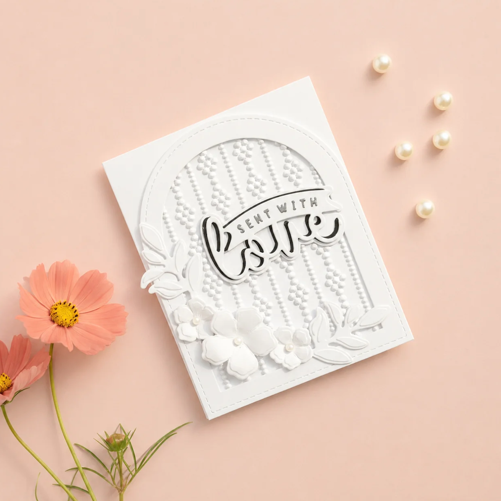 Lisa Horton Crafts Perfect Posie Main Die Set lhccd357 white sent with love