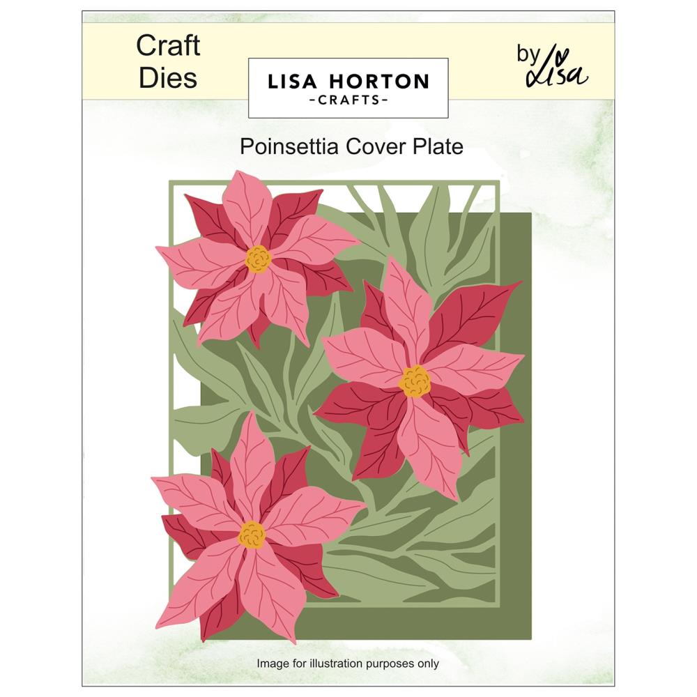 Lisa Horton Crafts Poinsettia Cover Plate Die Set lhccd352