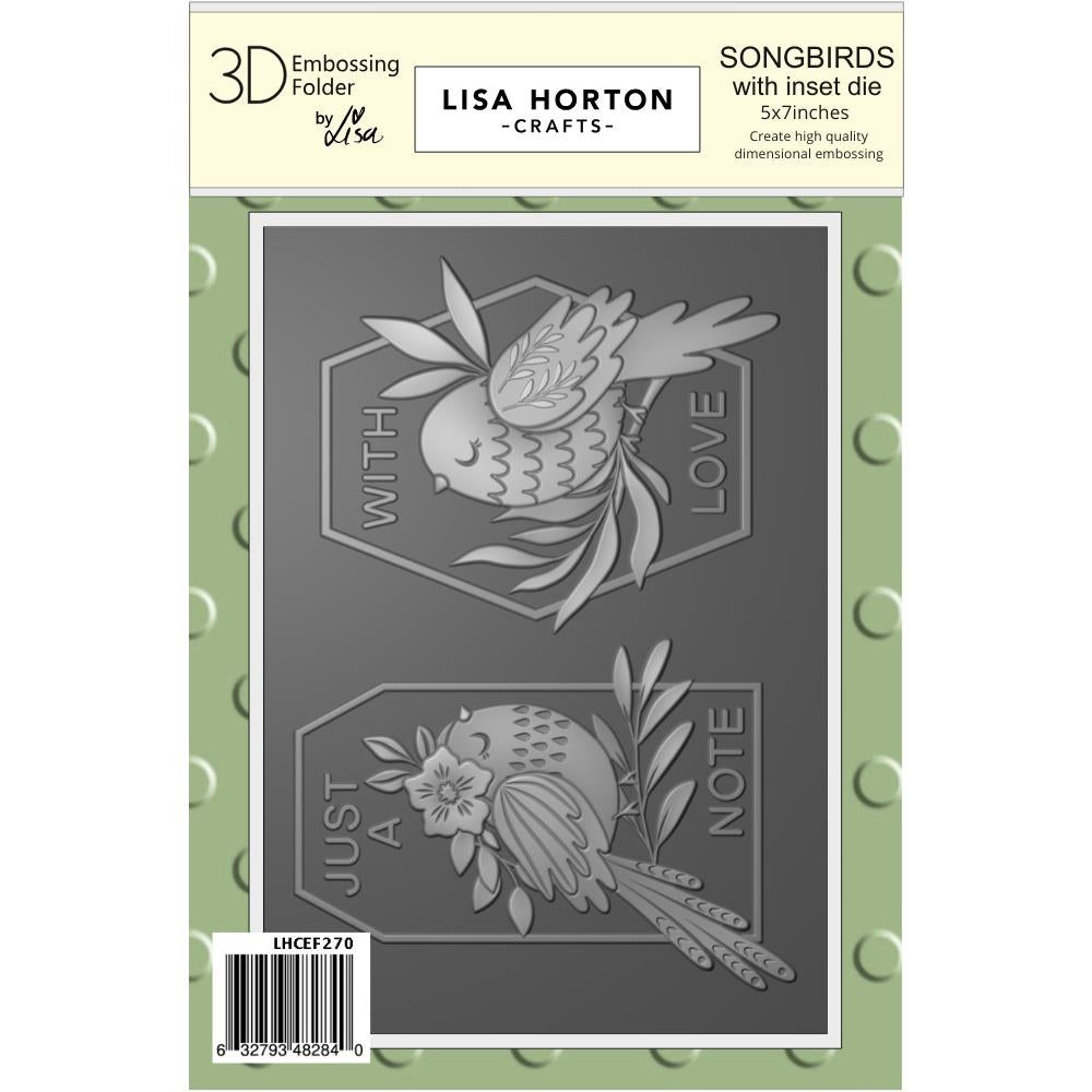 Lisa Horton Crafts Songbirds Embossing Folder and Die Set lhcef270