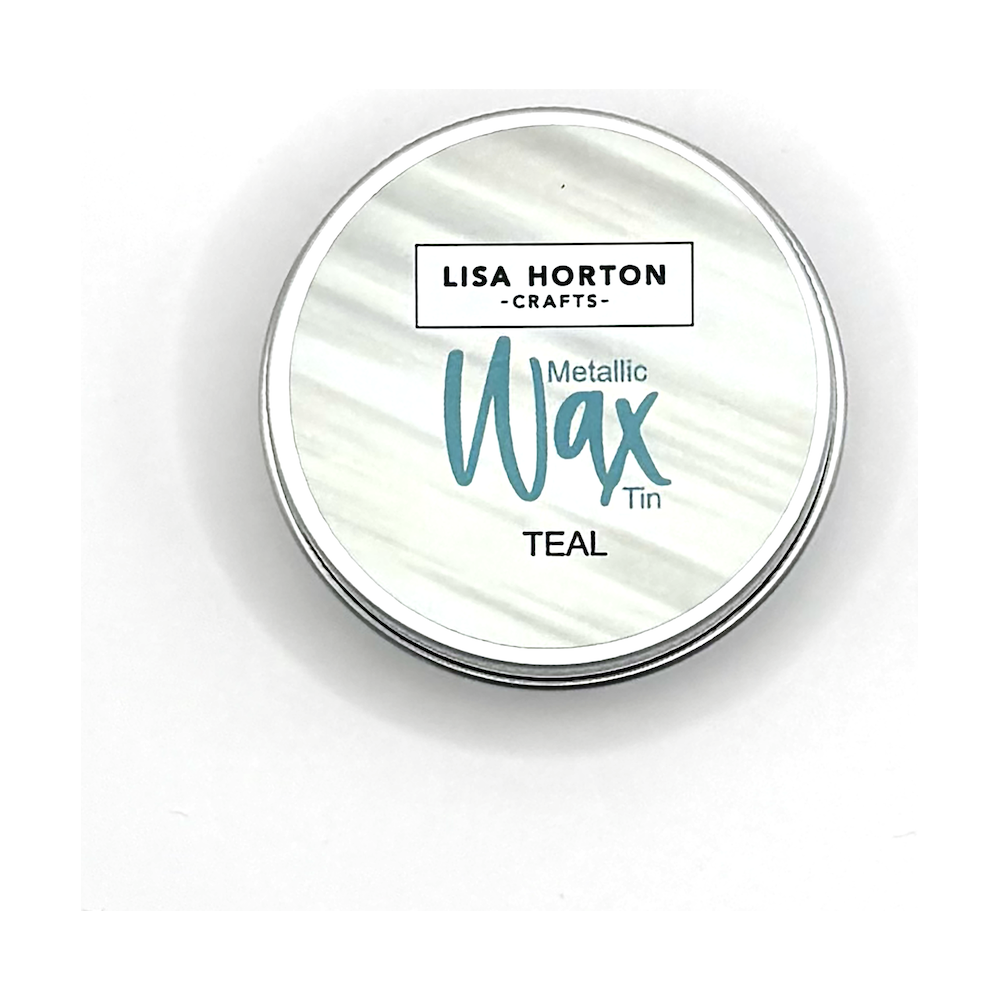 Lisa Horton Crafts Teal Metallic Wax lhcip188 tin