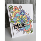Simon Says Stamp Set of 5 Stencils Mandala Blossoms 1078stc You Are My Favorite Thanks Card | color-code:ALT05