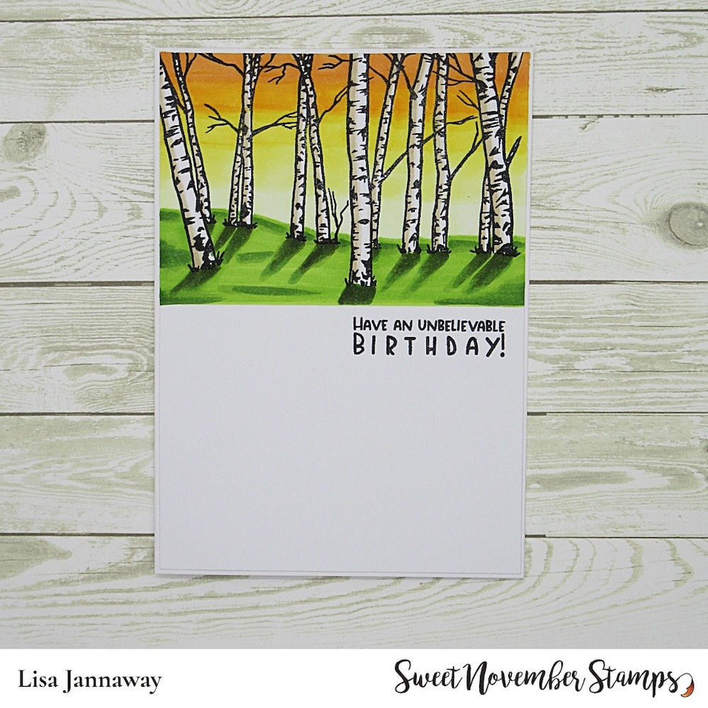 Sweet November Stamps Birch Trees Clear Stamp Set sns-hl-bw-23 Lisa