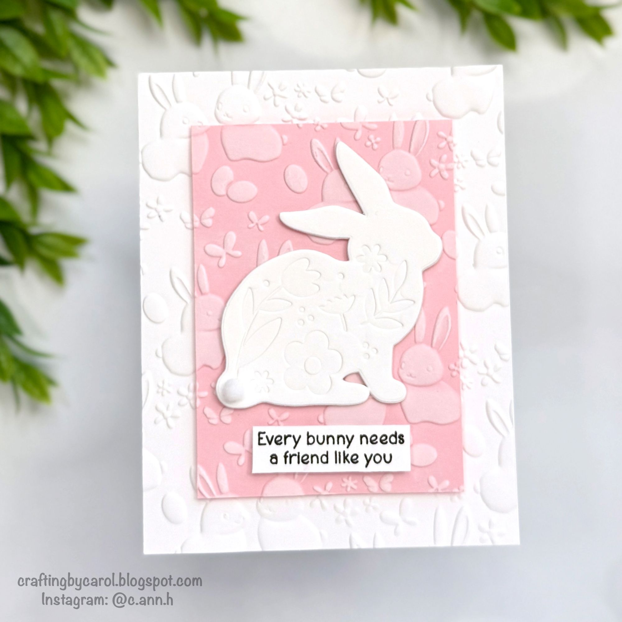 Simon Says Stamp Embossing Folder and Cutting Dies Little Bunnies sfd593 Beautiful Moments Easter Card