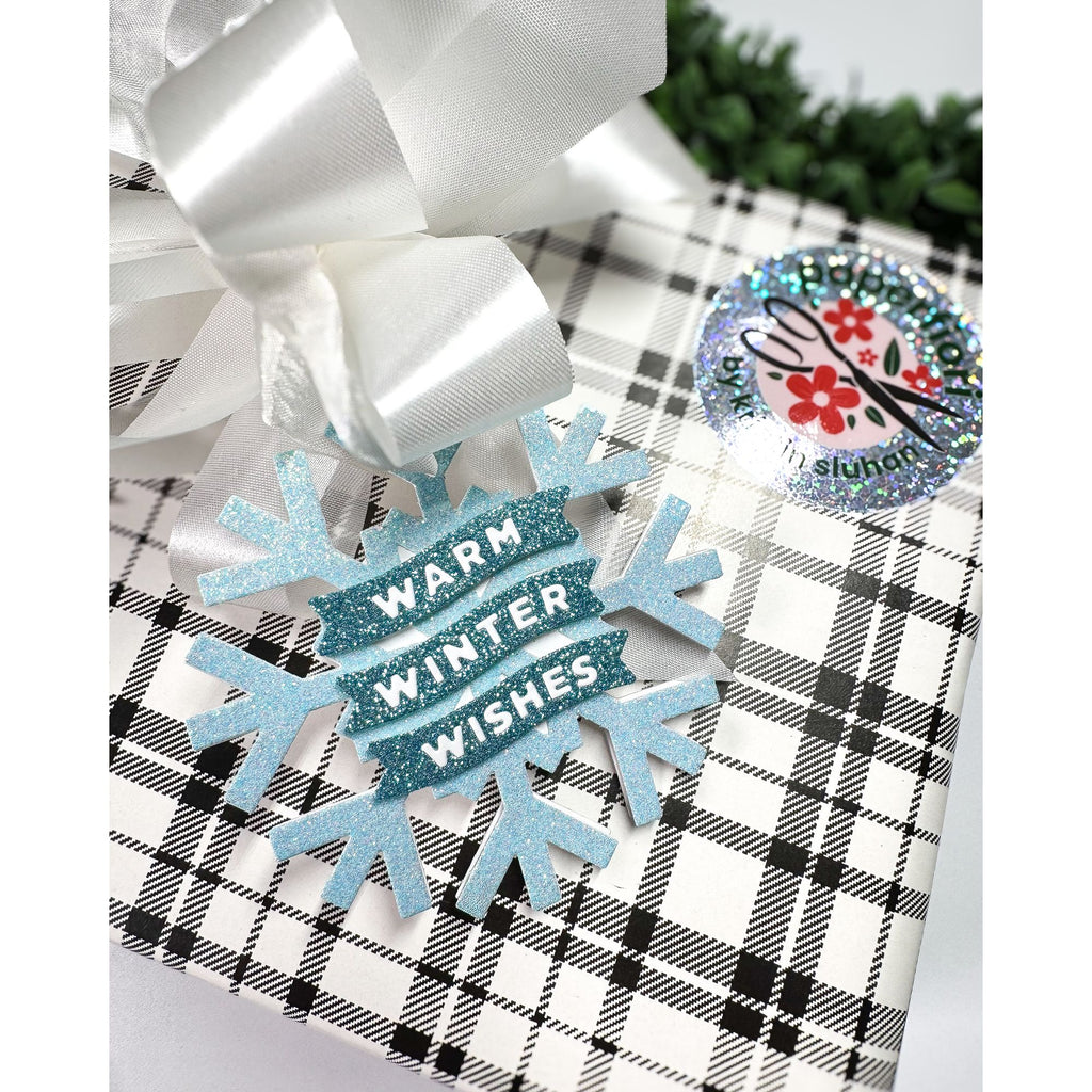 CZ Design Little Winter Banners Wafer Dies czd285 DieCember Winter Tag