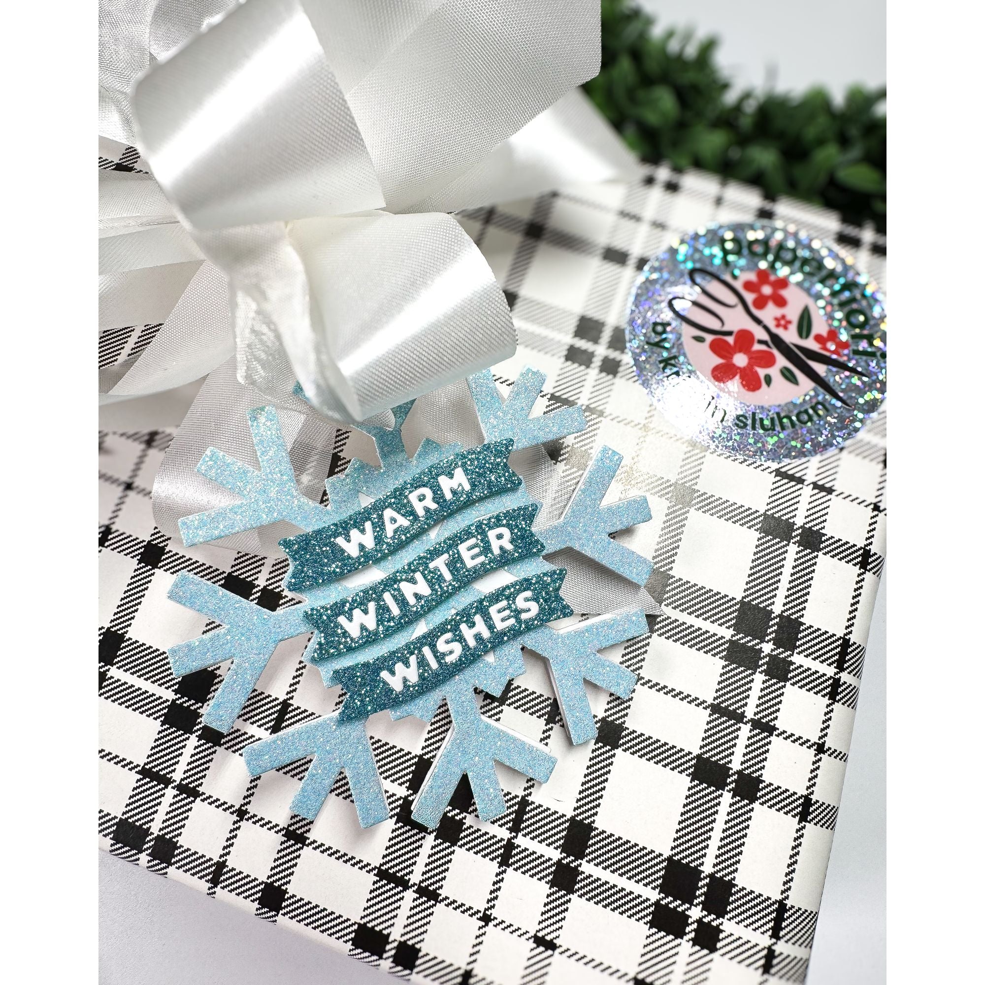 CZ Design Little Winter Banners Wafer Dies czd285 DieCember Winter Tag