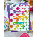 CZ Design Wafer Dies Little Banners Basics czd237 Sunny Vibes Hello Love You Miss You Card | color-code:ALT06