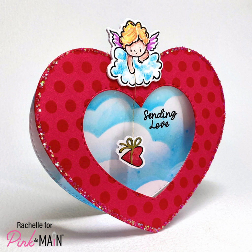 Pink and Main DOUBLE STITCHED HEART Die Set PNM131 valentine