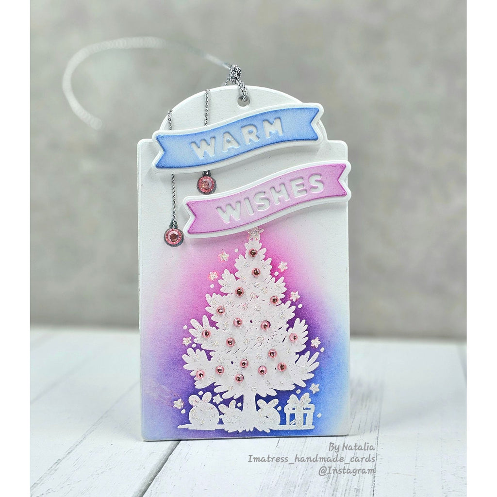 CZ Design Little Winter Banners Wafer Dies czd285 DieCember Christmas Tag